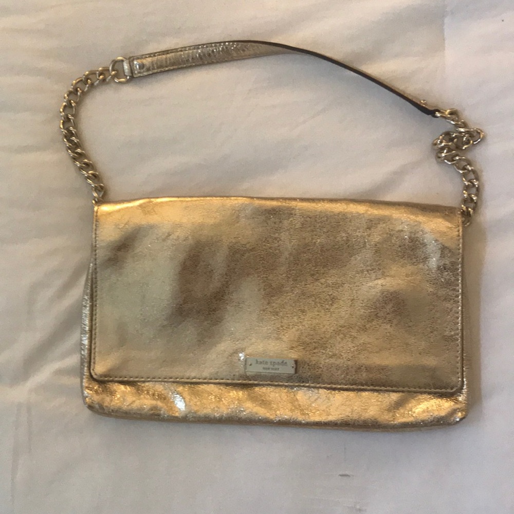 Gold Kate Spade shoulder bag